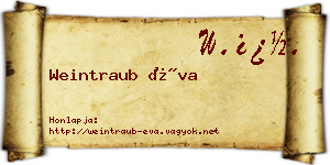 Weintraub Éva névjegykártya
