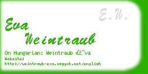 eva weintraub business card